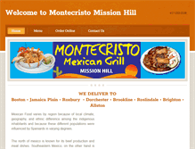 Tablet Screenshot of montecristomexicangrill.com